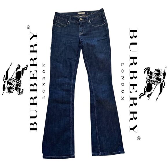 BURBERRY Women’s Classic Bootcut Jeans – Dark Blue – Size 25-26 - Picture 1 of 8
